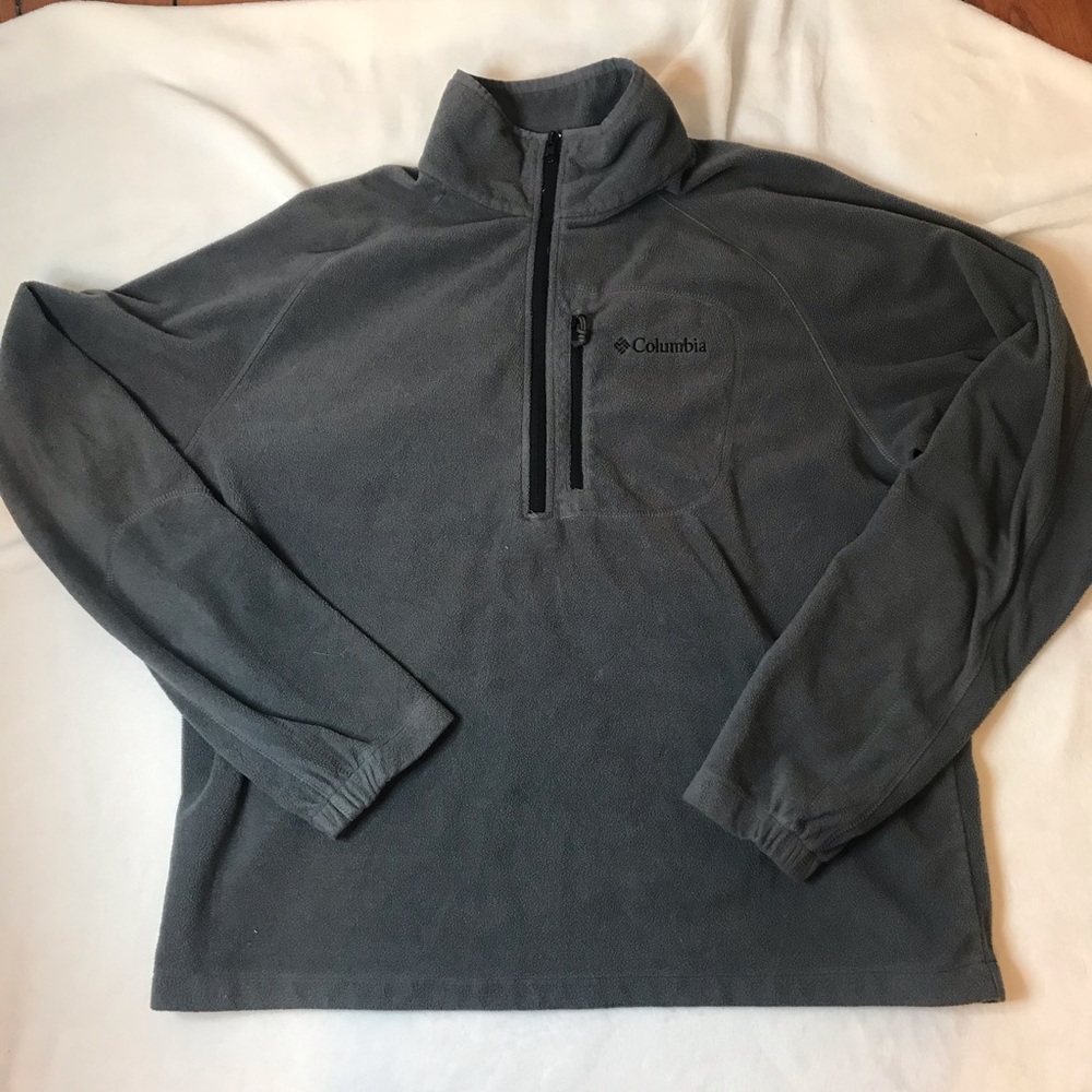 Columbia Quarter Zip Grey Fleece Pullover